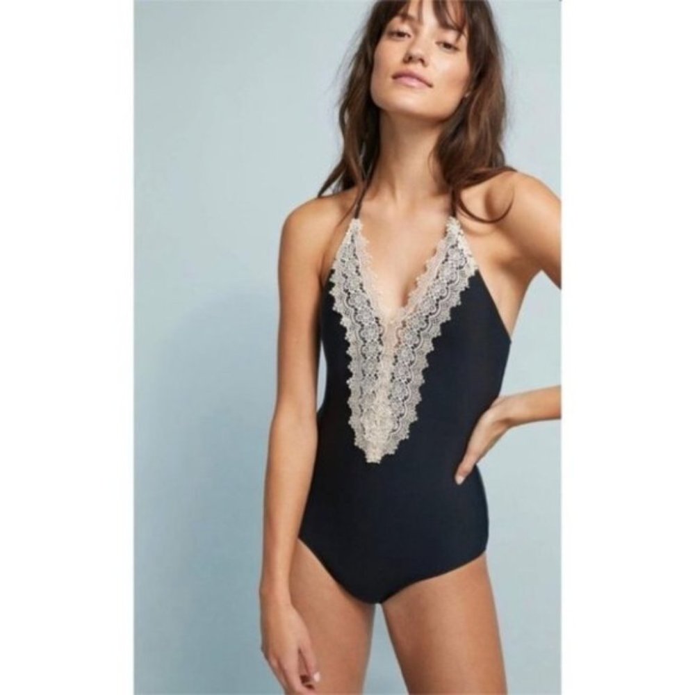 Allihop Lace-Front One-Piece Swimsuit